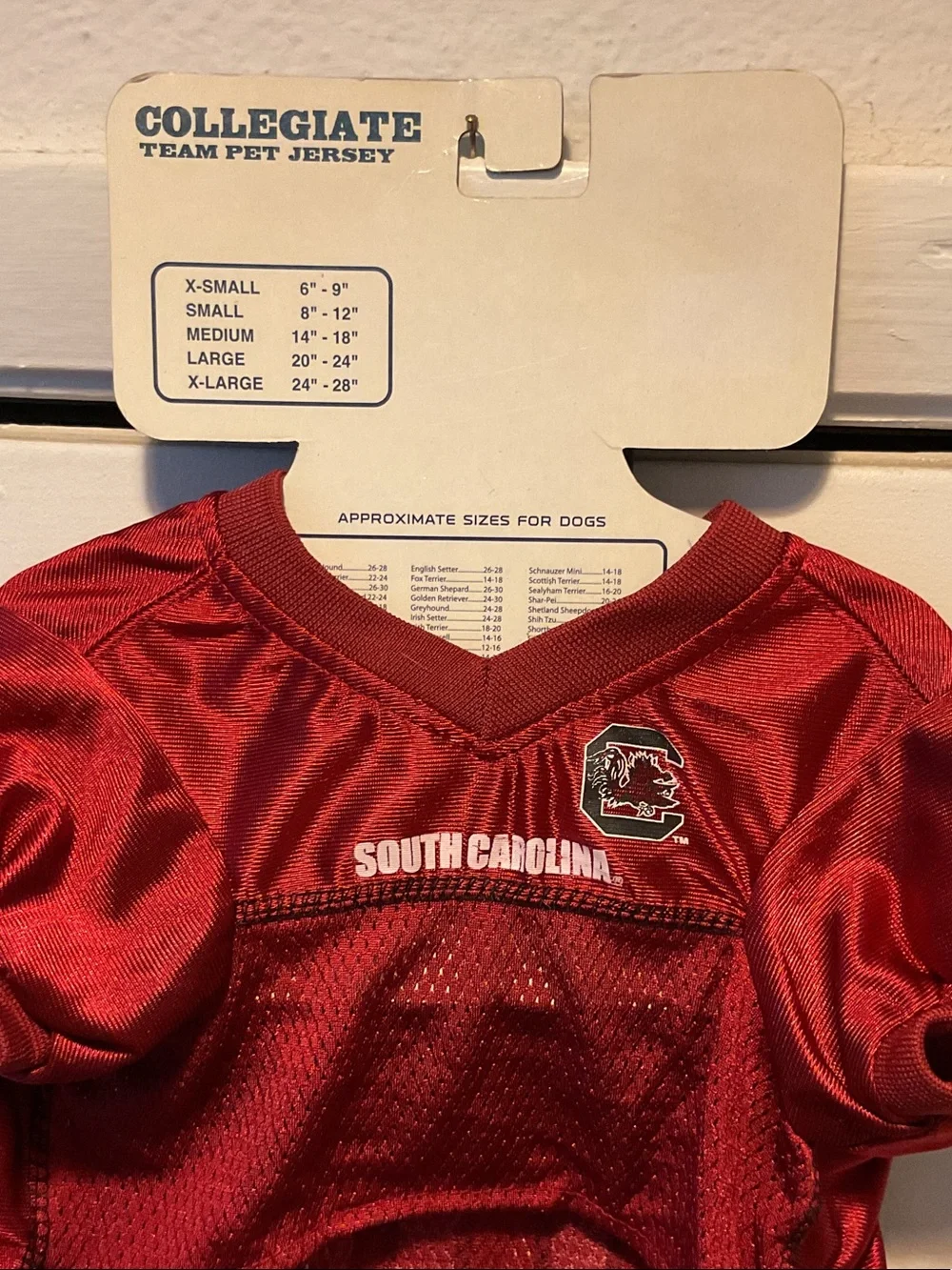 Pets First Garnet Gamecocks Dog Jersey with White Number 00 size Medium